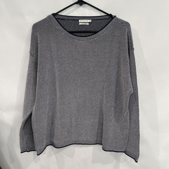 Tom Tailor Women Navy Pullover Sweater XL Women Boatneck Loungewear Cozy - Picture 1 of 8
